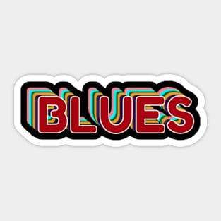 blues  music lover 90s designs  vintage retro gift 2024 Sticker